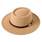 A row of neutral-toned round hat silhouettes arranged in a gradient pattern.