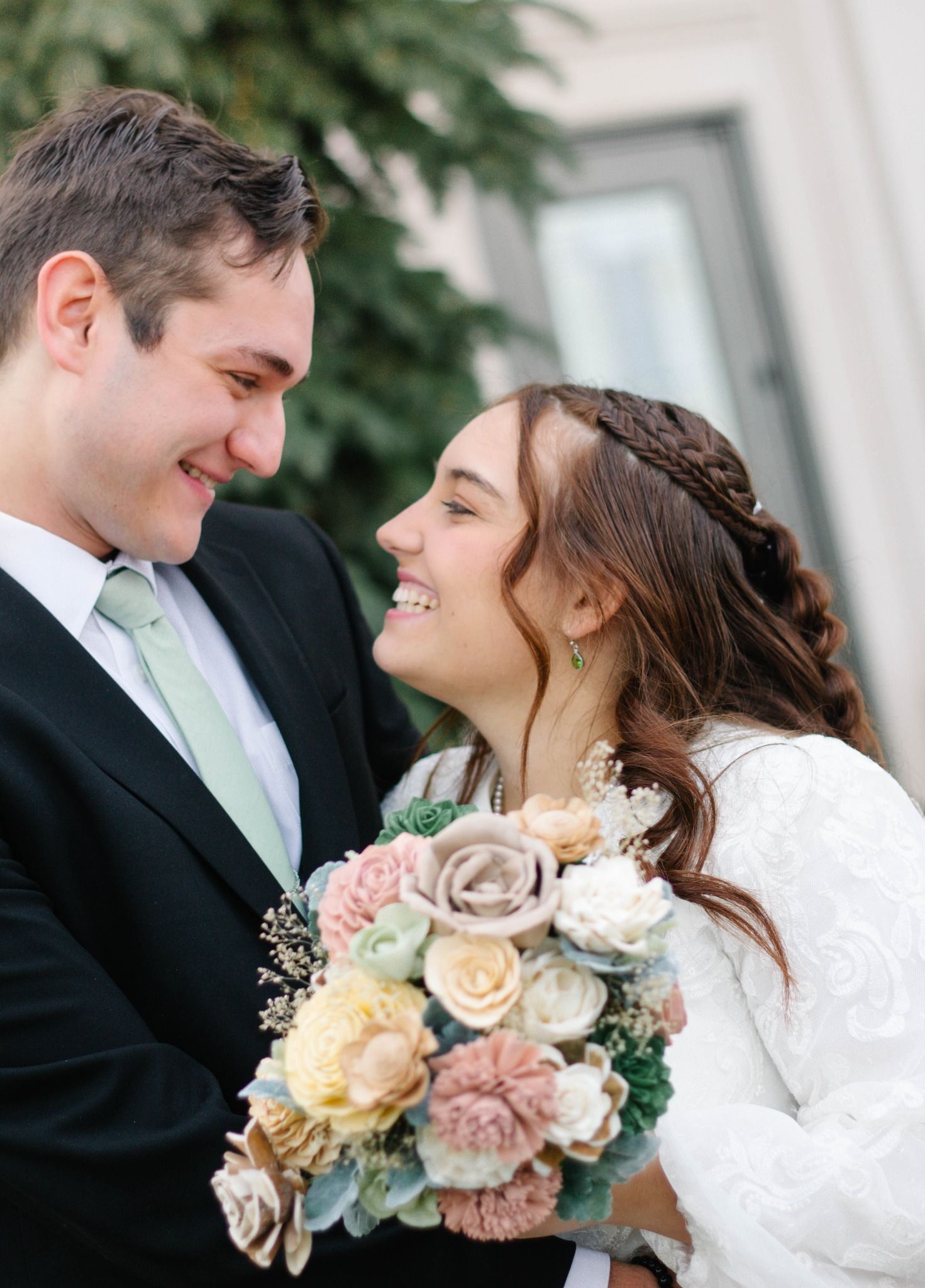 special secrets and glances between two people on a special day.