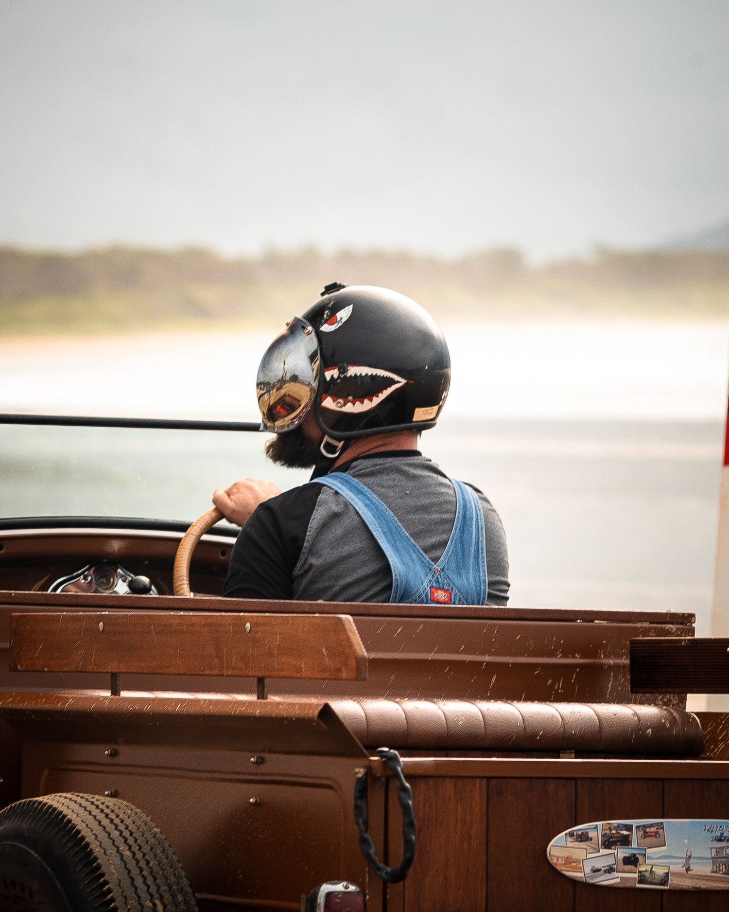 Man in a hotrod