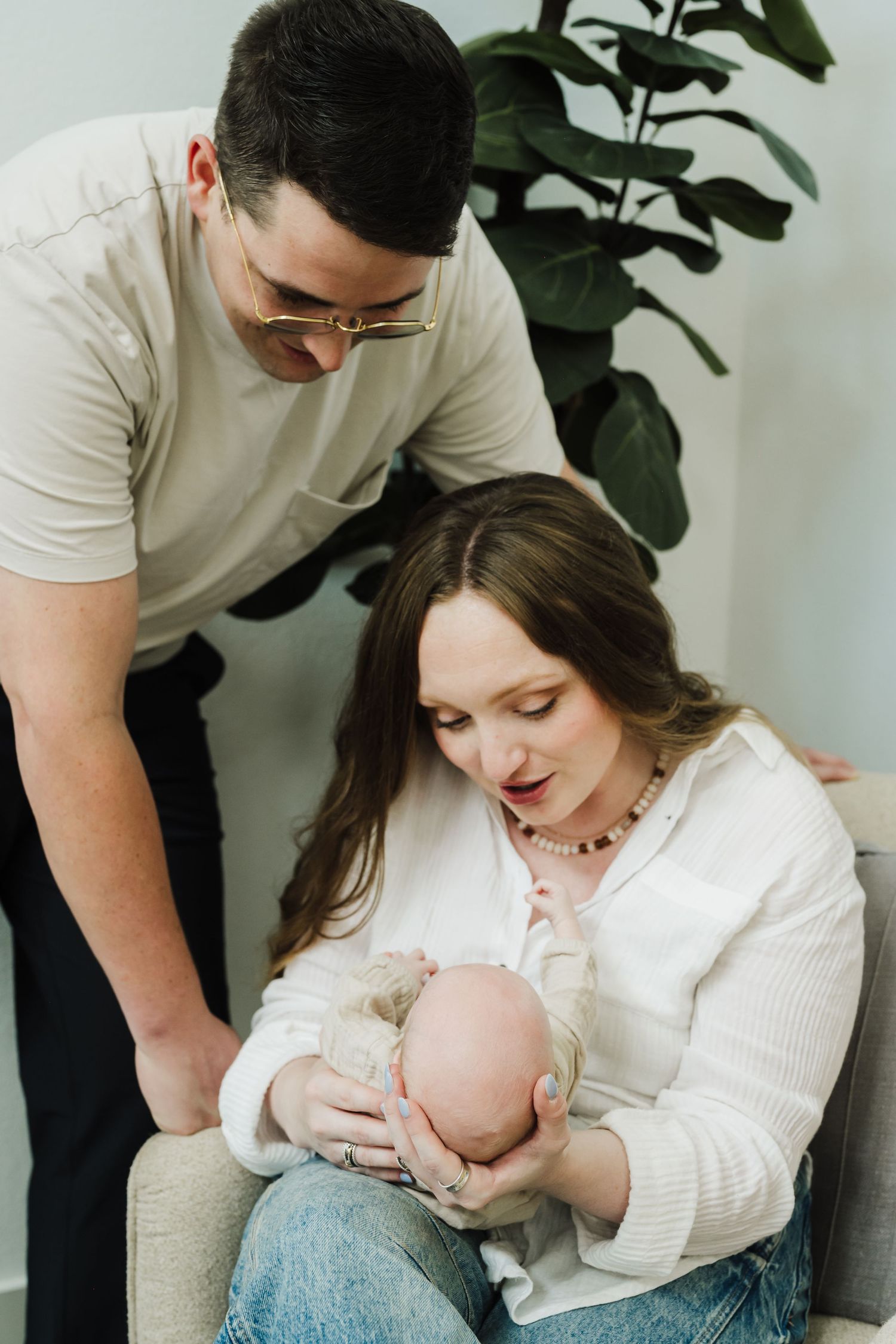 Newborn lifestyle Photography, in home session , Knot & Wing Photography, Northlake Tx