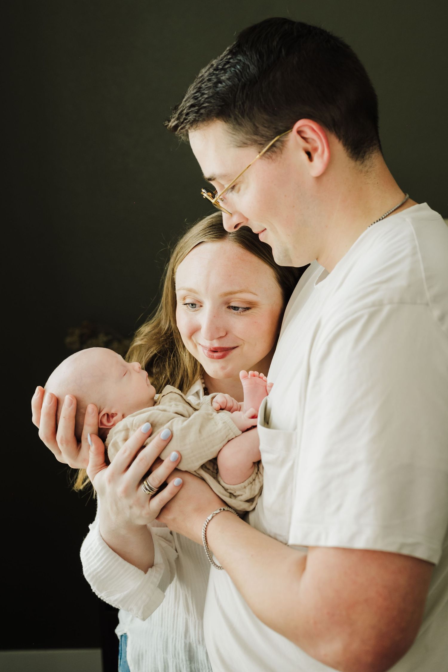 Newborn lifestyle Photography, in home session , Knot & Wing Photography, Northlake Tx