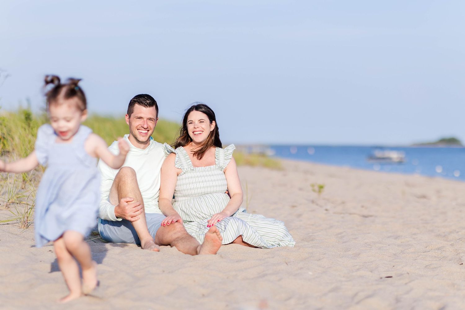 Family photoshoot at the beach in Westport during golden hour -- Minmo Photograph