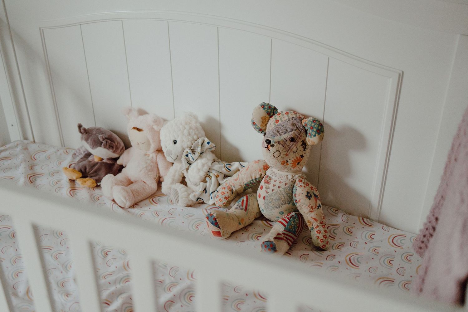 Photo of crib in nursery from a newborn photography session in boise idaho