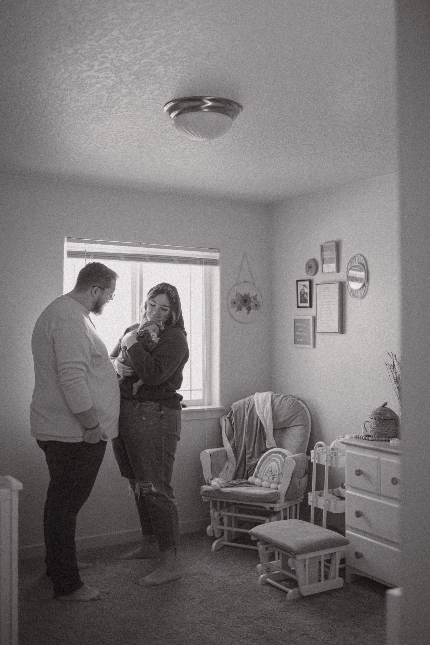 In home newborn session in Washington