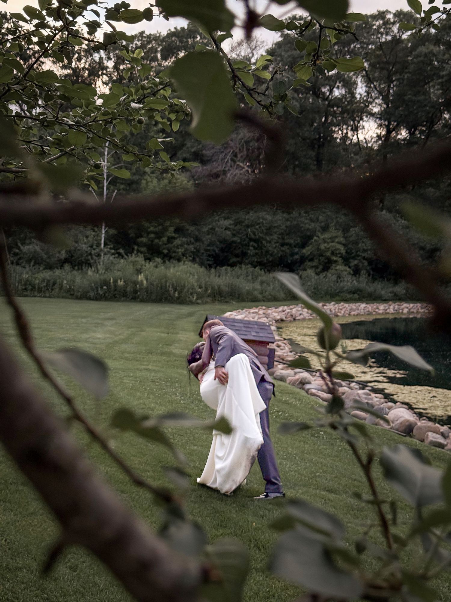 Cinematic bride and Groom Shot at Northern Oaks Events Wedding Venue in Sauk Rapids Minnesota