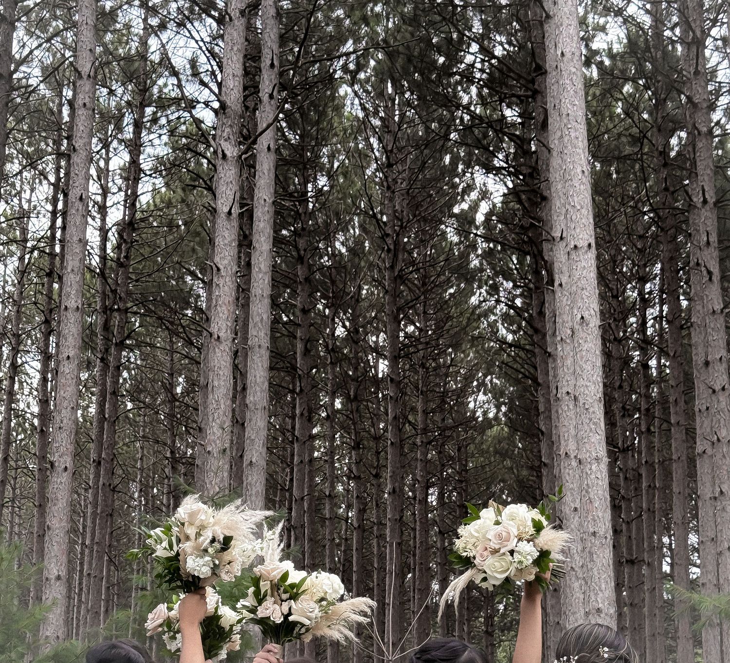 Wedding photos of the bride and the groom at Pinewood Weddings and Events in Cambridge Minnesota