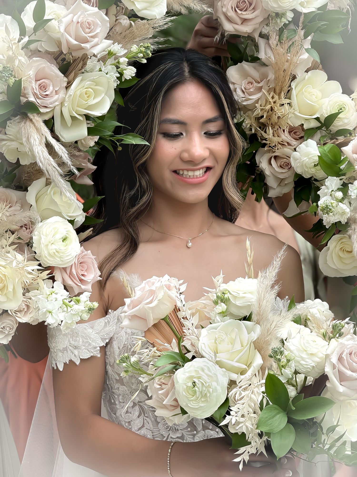 Wedding photos of the bride and the groom at Pinewood Weddings and Events in Cambridge Minnesota