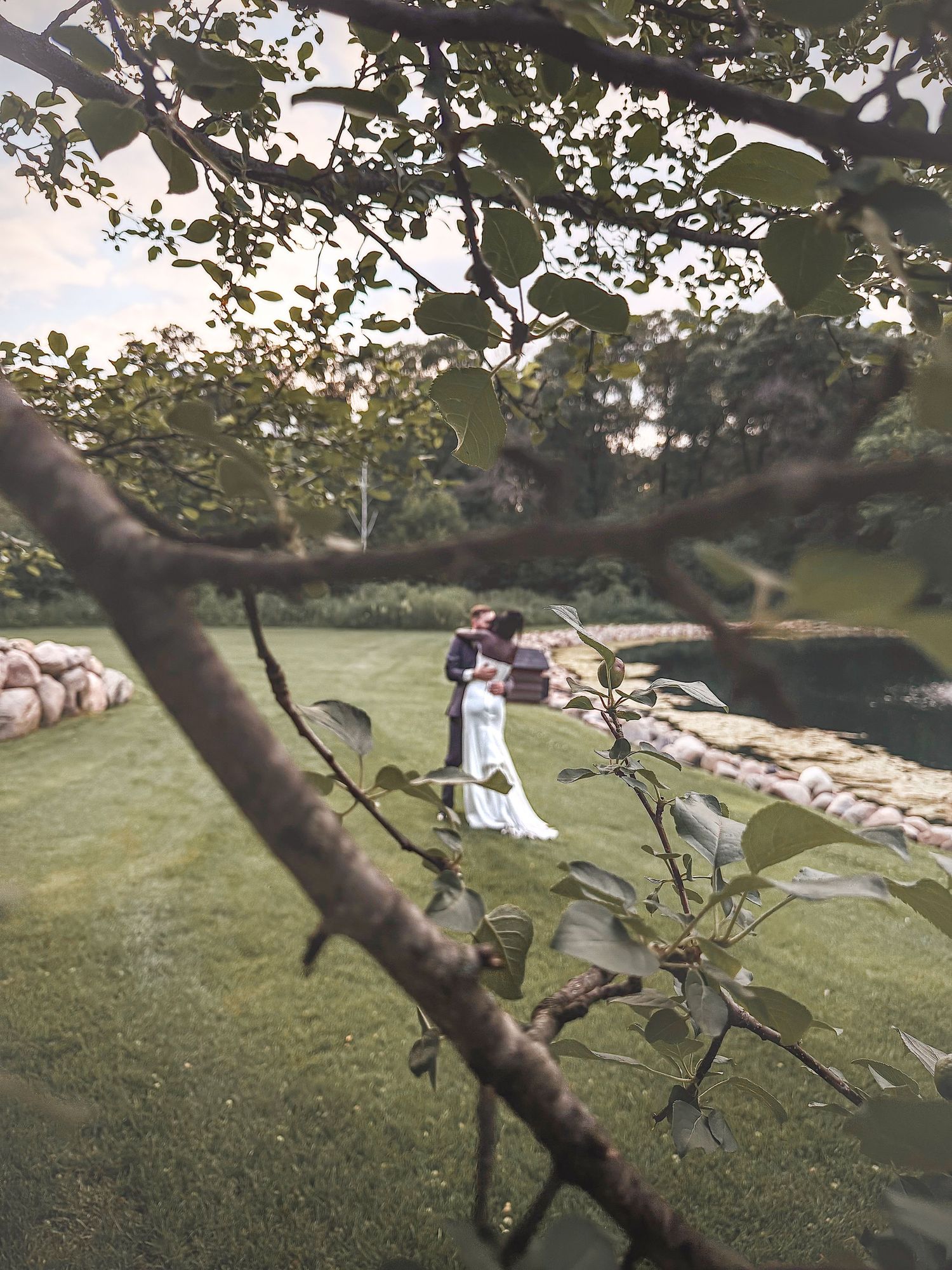Cinematic bride and Groom Shot at Northern Oaks Events Wedding Venue in Sauk Rapids Minnesota