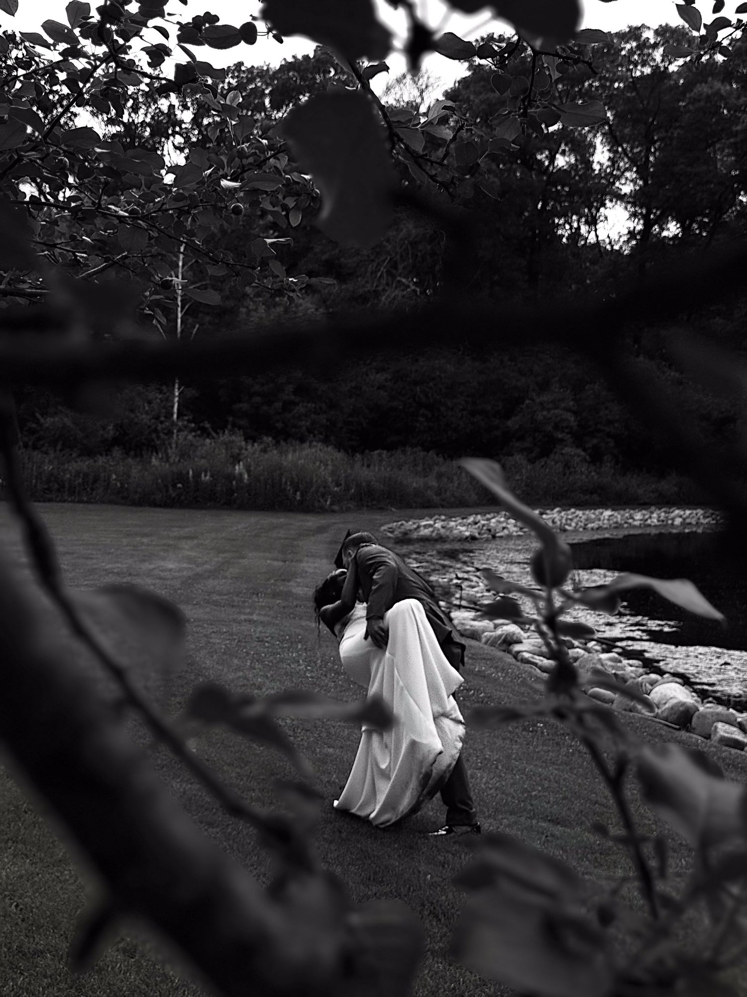 Cinematic bride and Groom Shot at Northern Oaks Events Wedding Venue in Sauk Rapids Minnesota