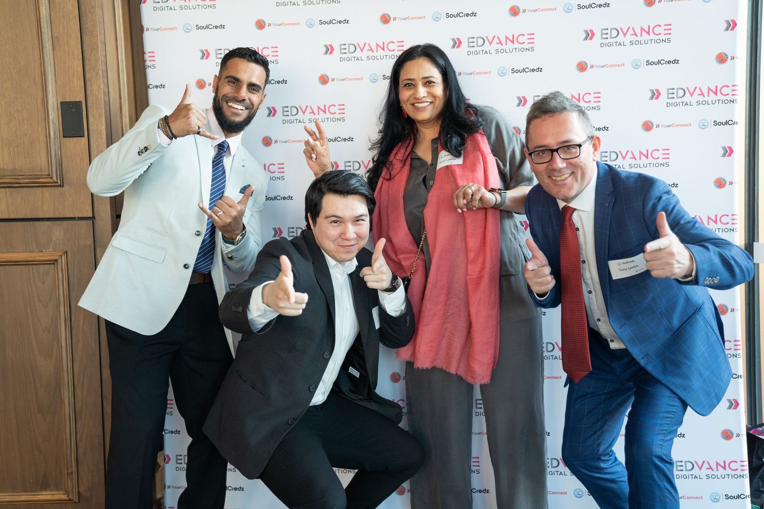Event photographer capturing candid moments at a business conference