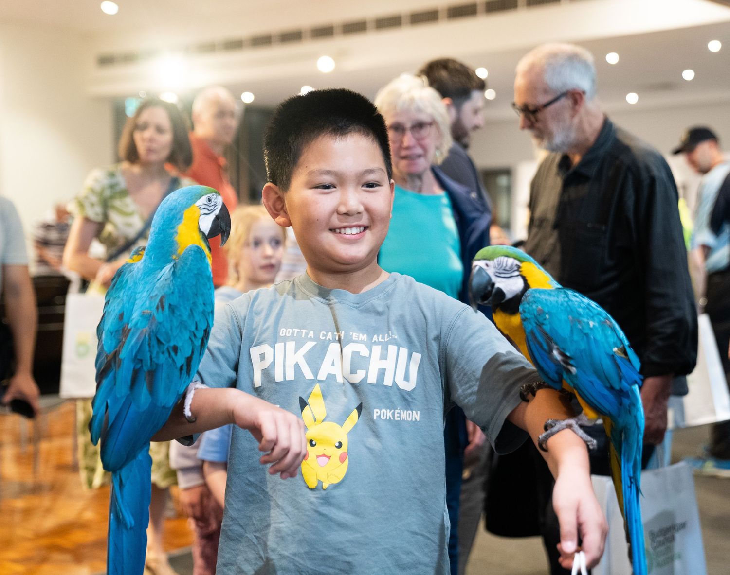 kid enjoying bird festival