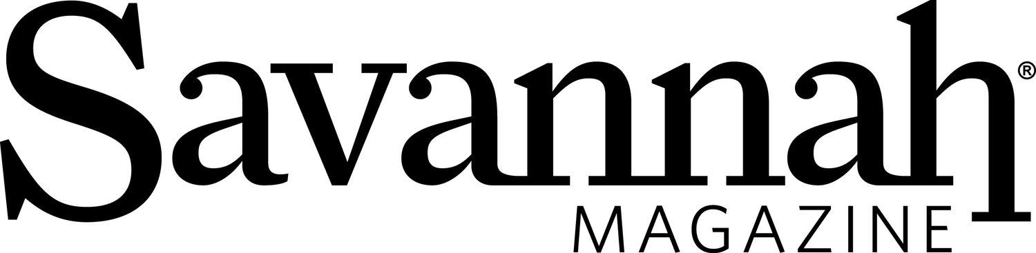 Black text logo design for Savannah Magazine with serif font against white background.
