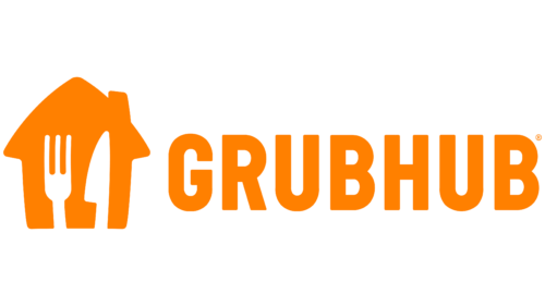 Orange Grubhub logo and text displayed on a white background.