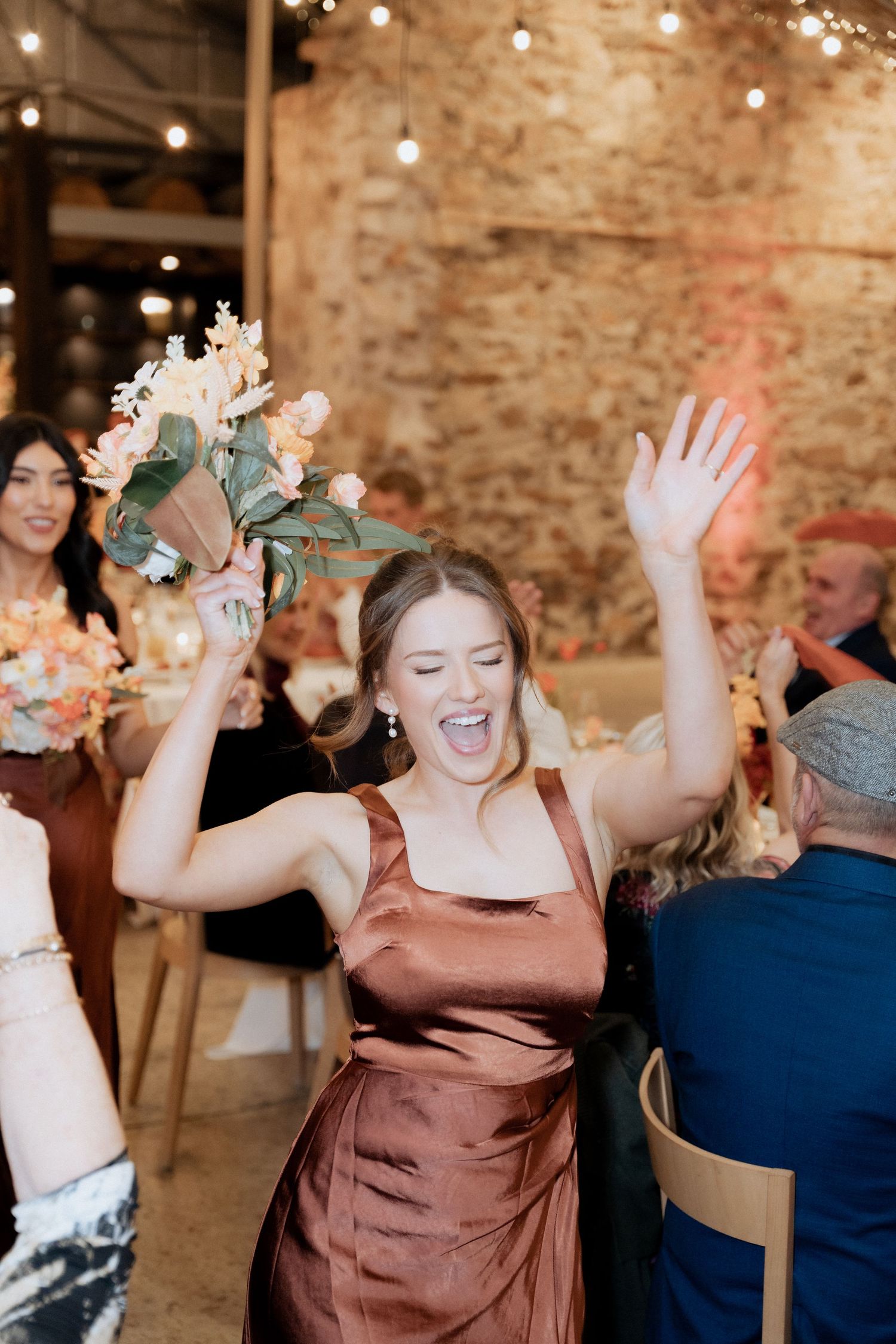 Wedding reception at Howard vineyard