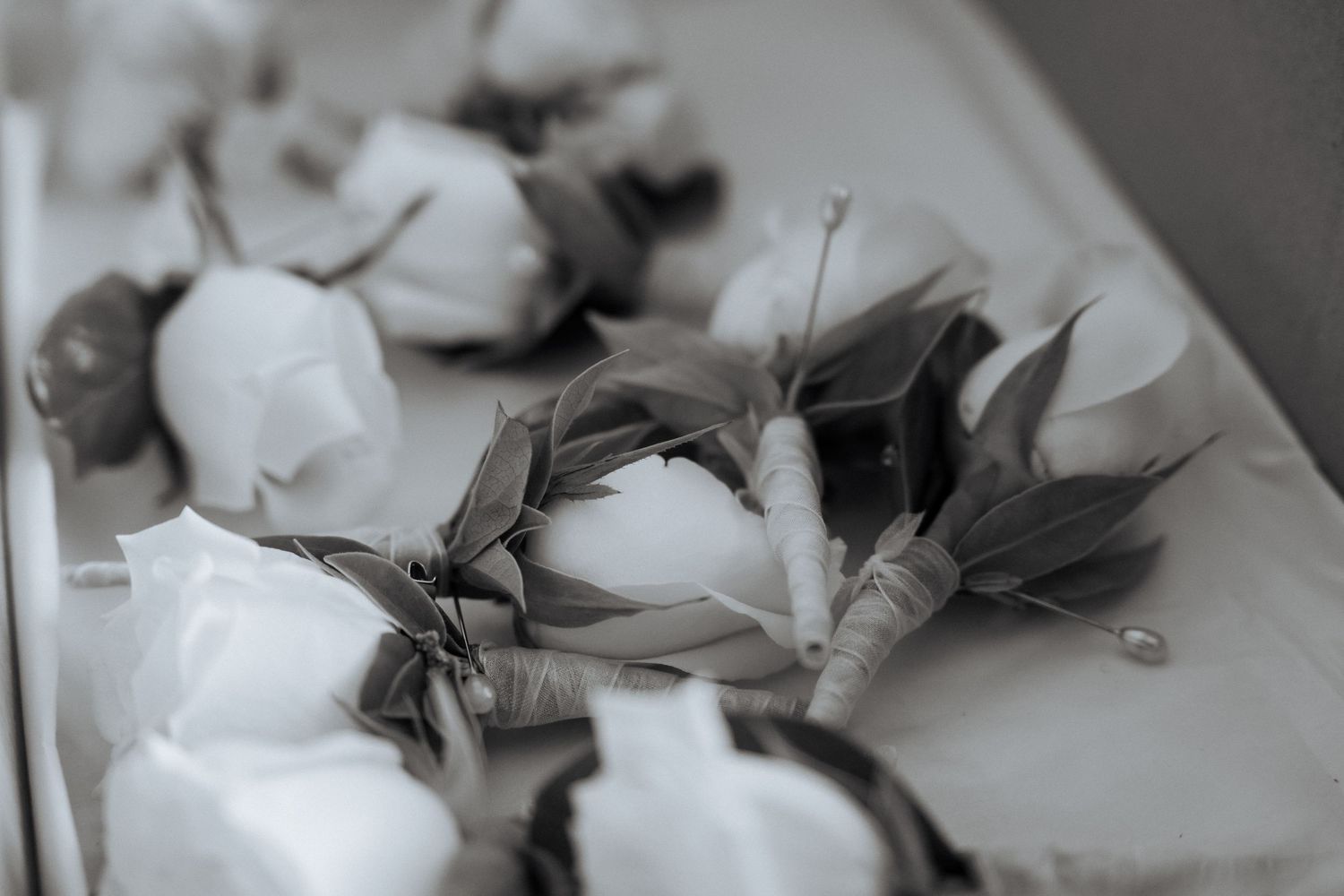 Black and white photography series showing delicate fabric movement in a series of graceful poses.
