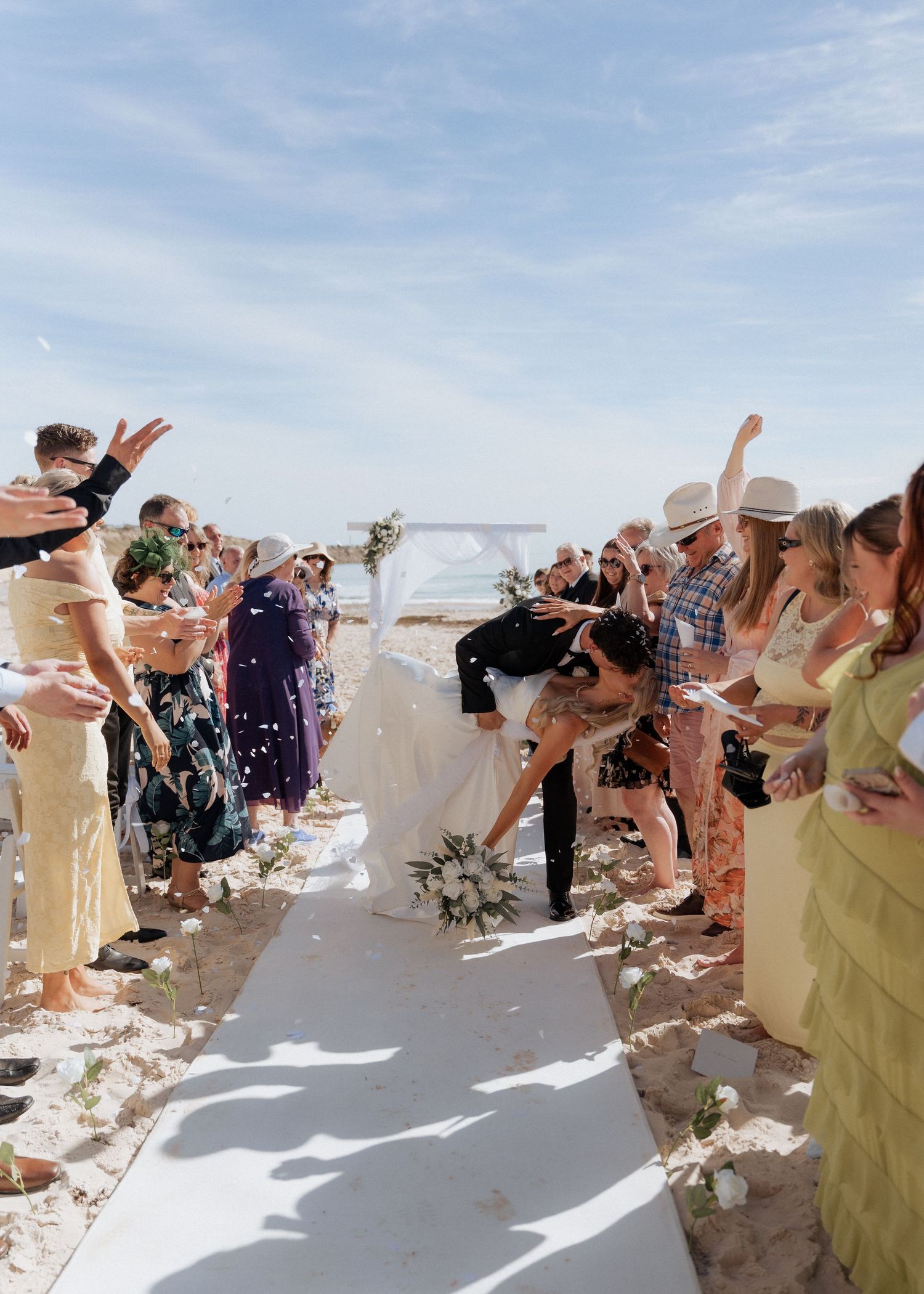 Port Willunga beach weddings exit captured by Braytmedia