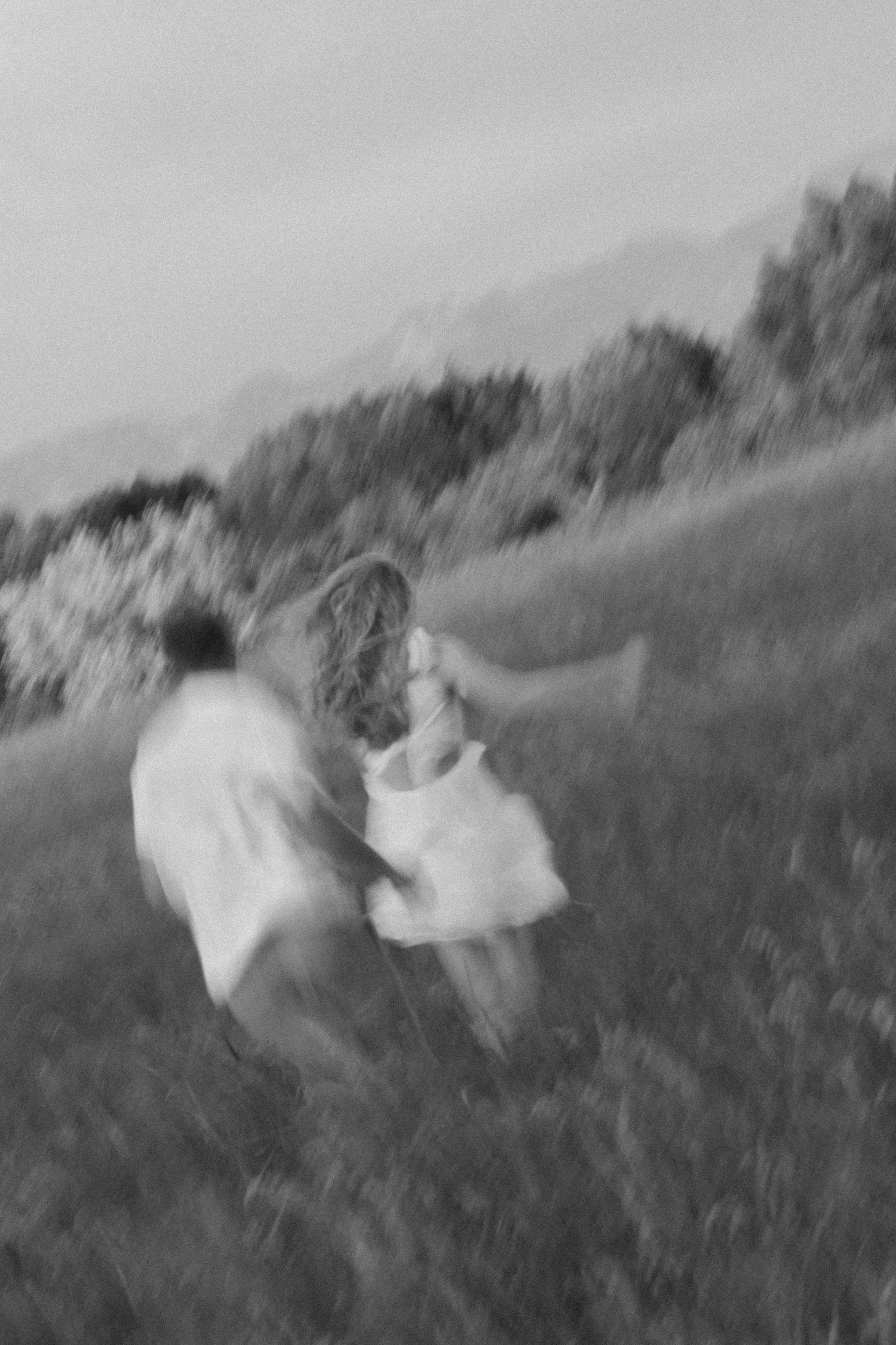 Abstract black and white motion blur images creating a dynamic pattern.