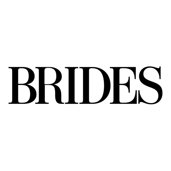 Large text displaying the word 'BRIDES' in black serif typography against a white background.