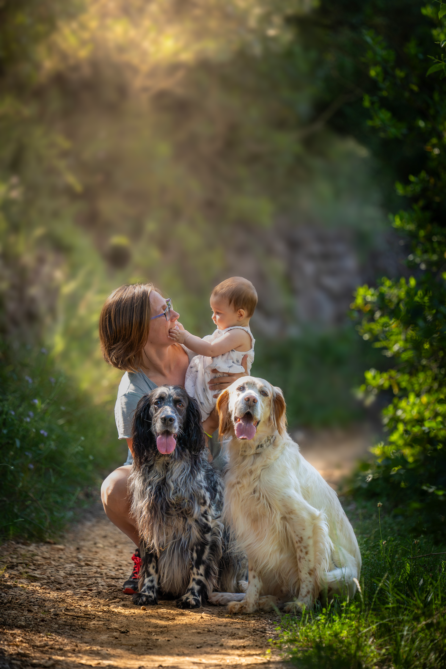 Fotos perros y familia en barcelona