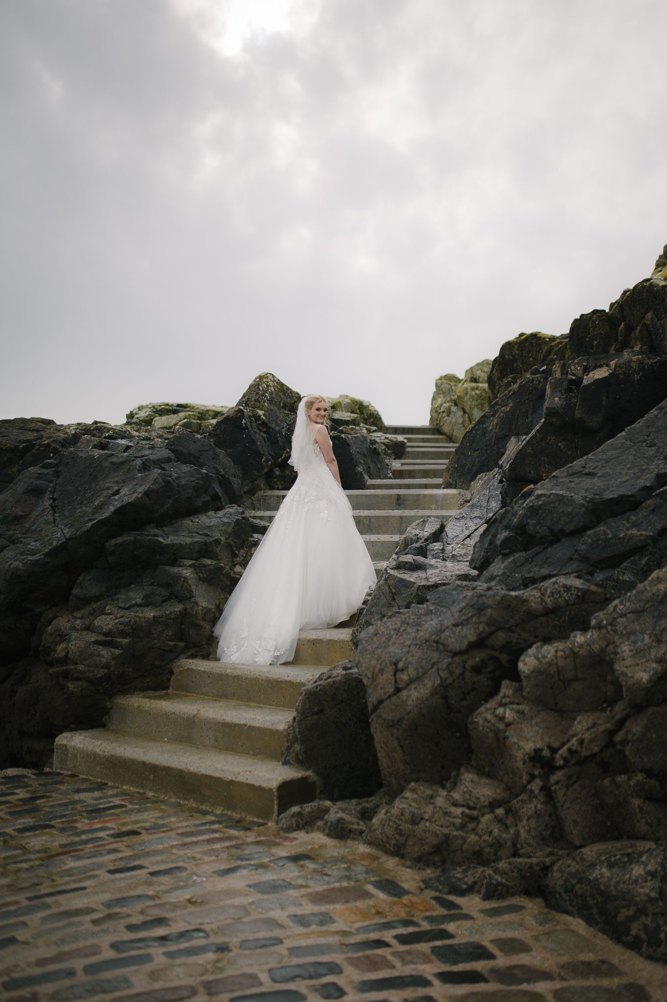 St.Michaels mount Cornwall with a stunning bride featured
