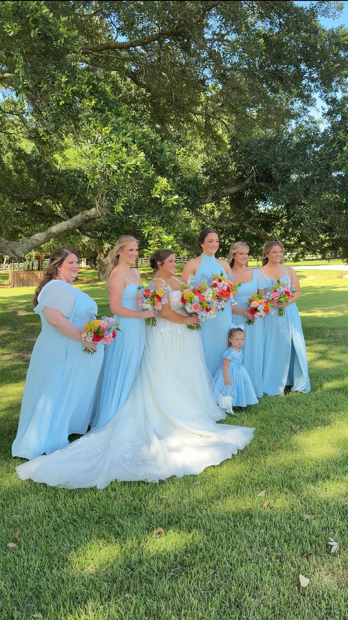 Wedding Party. Bridesmaids. Bride.
