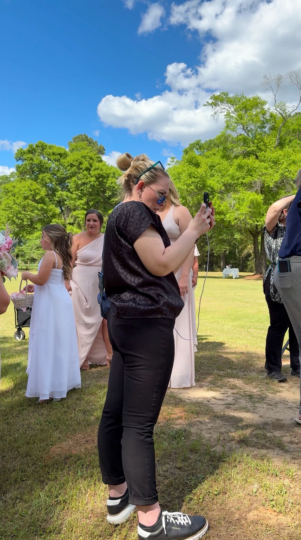 Wedding content creator behind the scenes