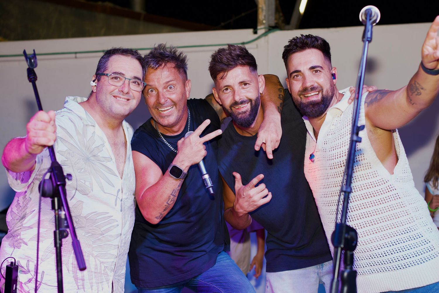 Live band on stage at Feria de Málaga / Grupo musical en directo en el escenario de la Feria de Málaga.