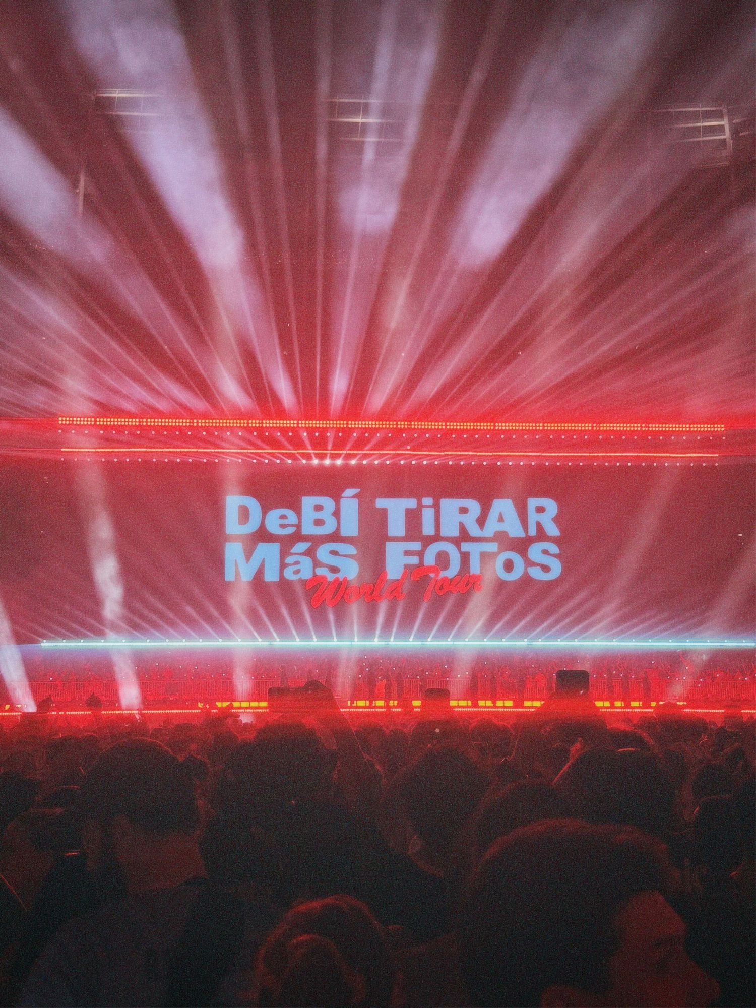 Red laser light show and stage visuals at London concert captured by ARIETA Studios.