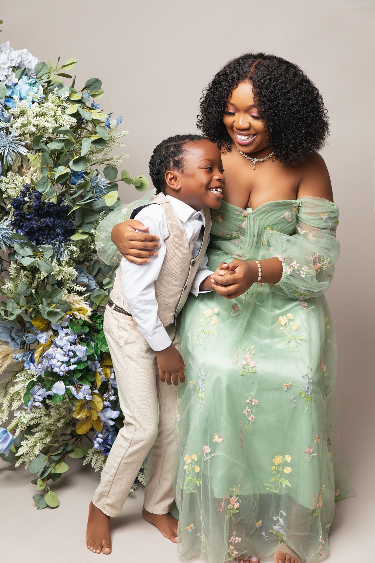 Rainbow mom with fertility issues and infant loss black woman