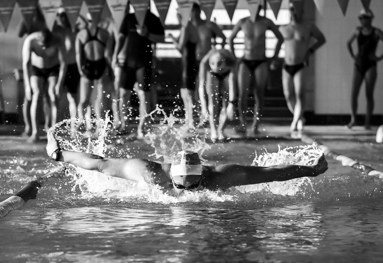 Sportifs - Evènement sportif - Natation - Compétition - Performance - Nageur - Piscine