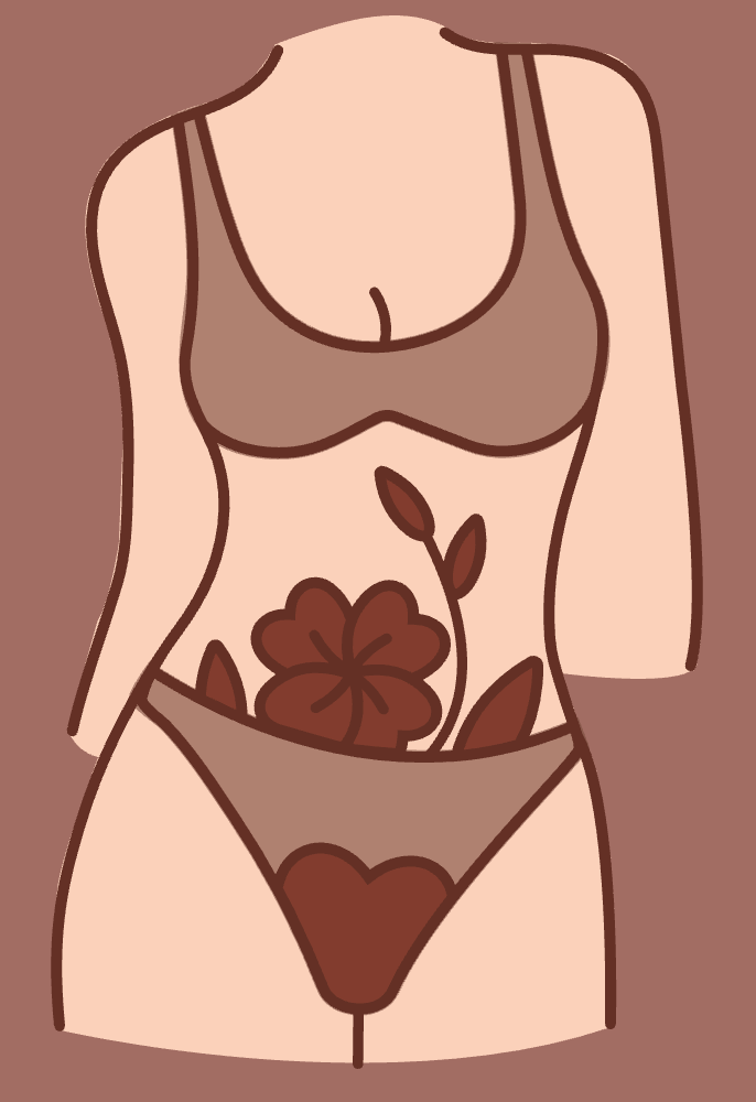 Illustration - Buste Femme - Fleur - Bien-être - Santé de la femme