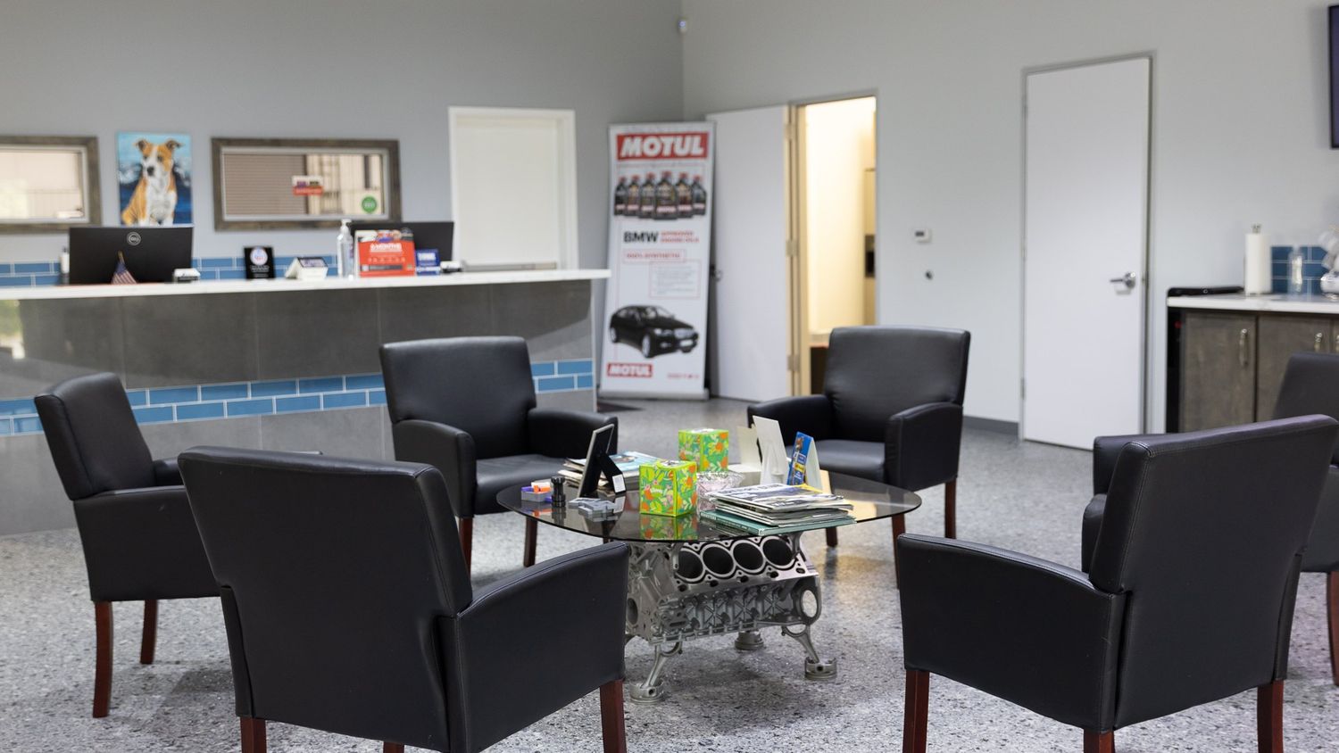 Clean customer waiting area at ABR Houston