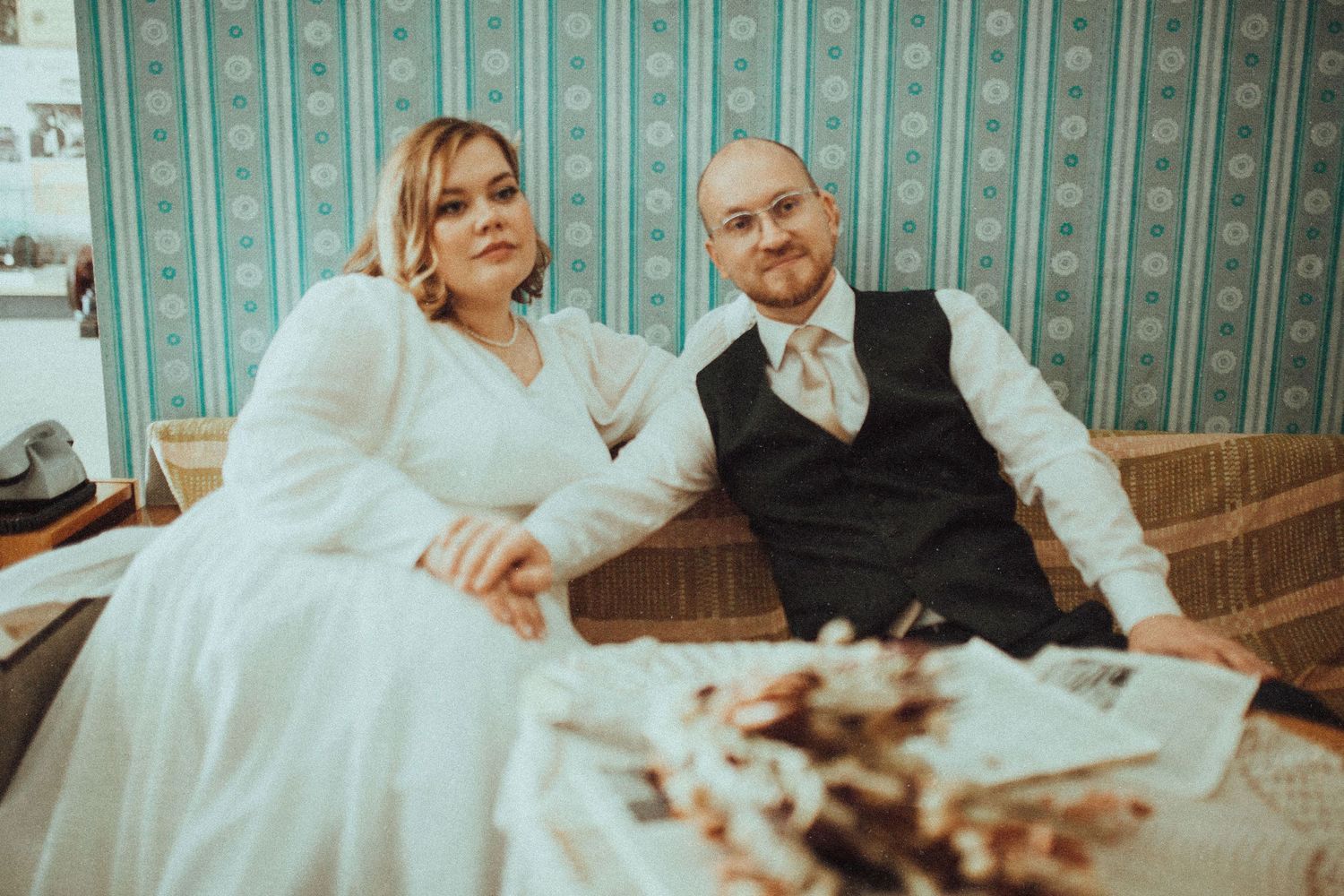 Jaunavedžių portretai vestuvių dieną