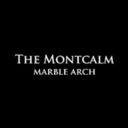 The Montcalm Marble Arch luxury hotel logo in elegant white serif typography on black background.