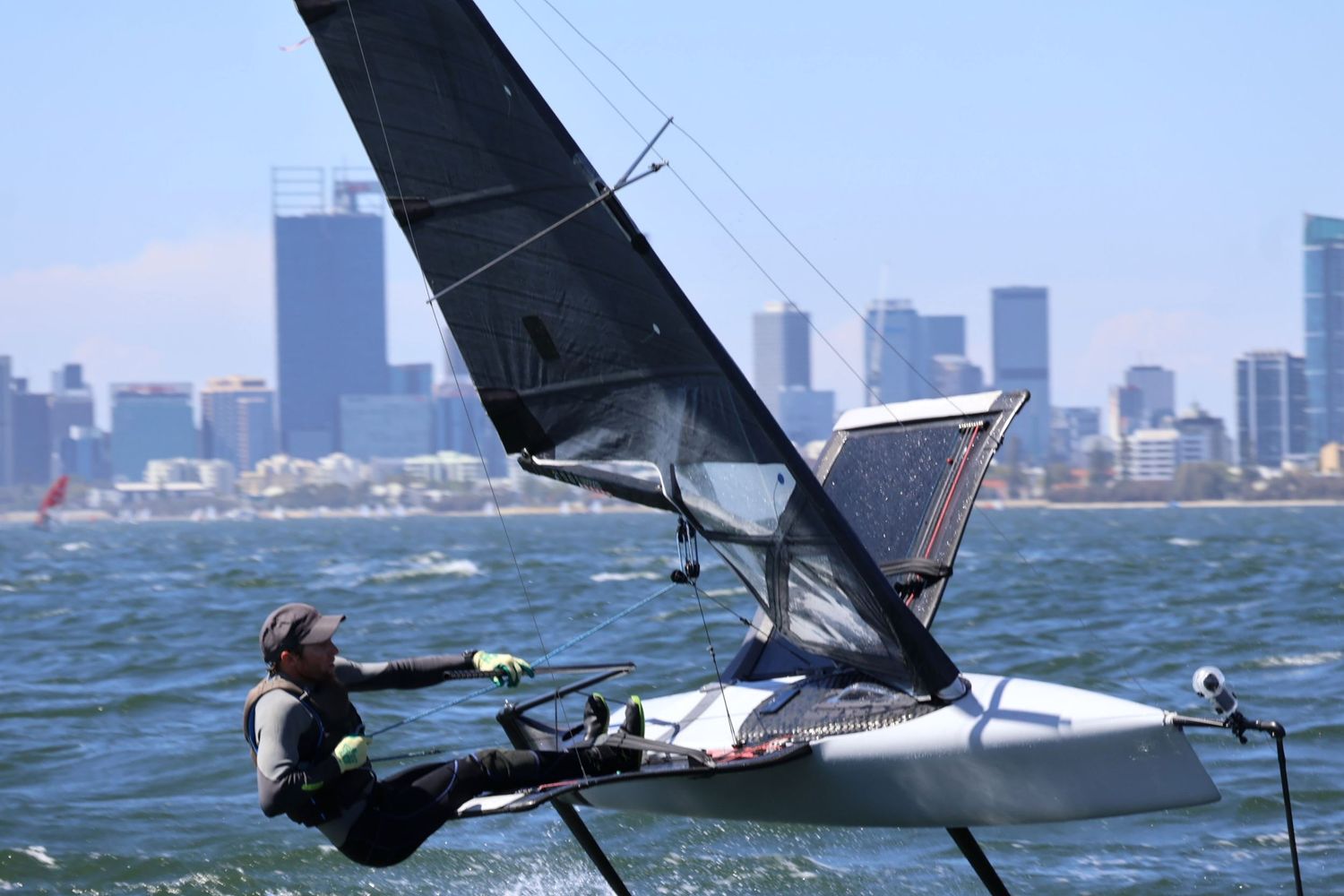 Moth sailing in Perth, Western Australia
