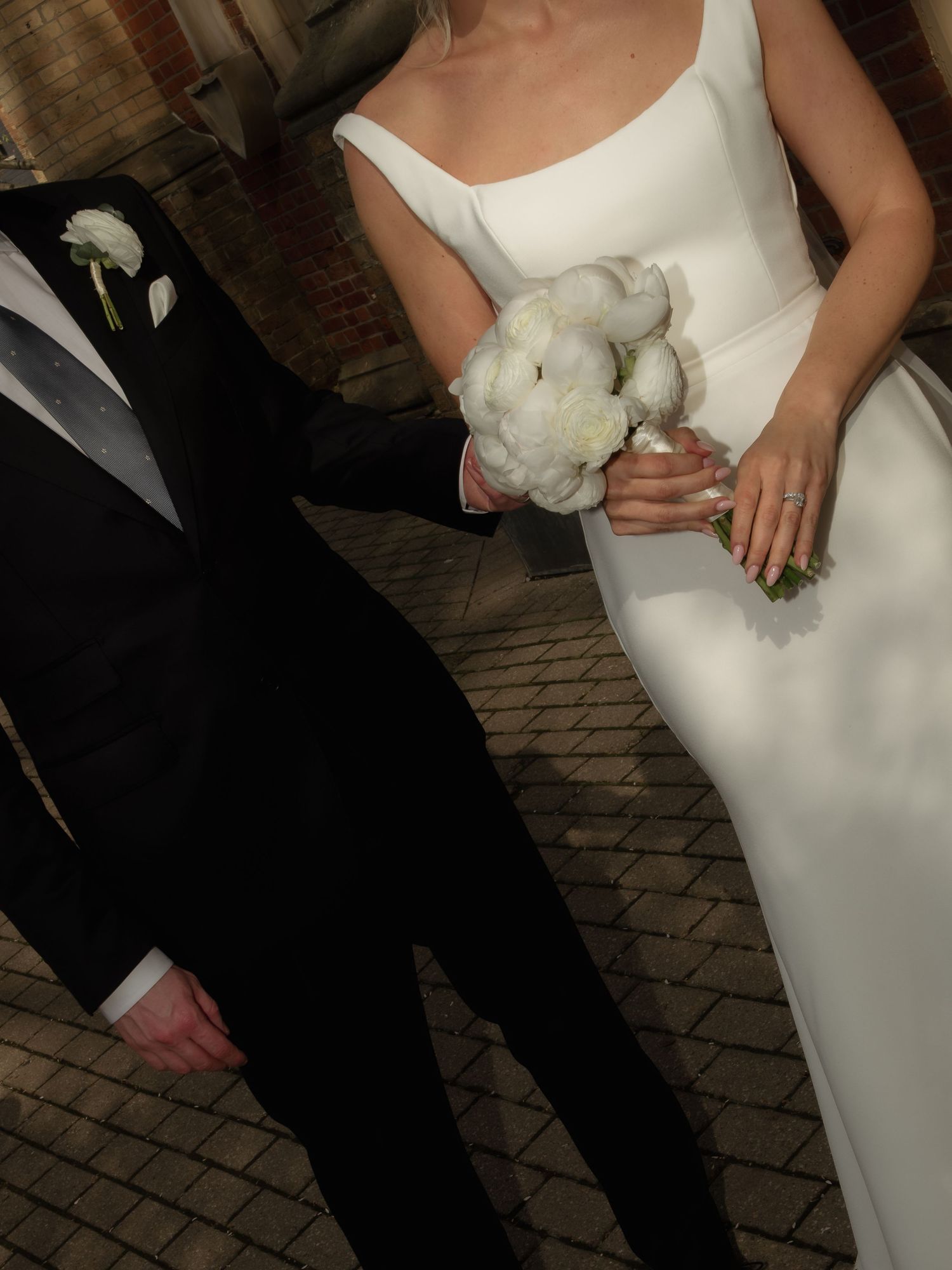 Bride and groom after ceremony captured on film