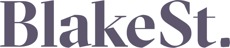 Blake St. brand logo in bold serif typography on a clean white background.