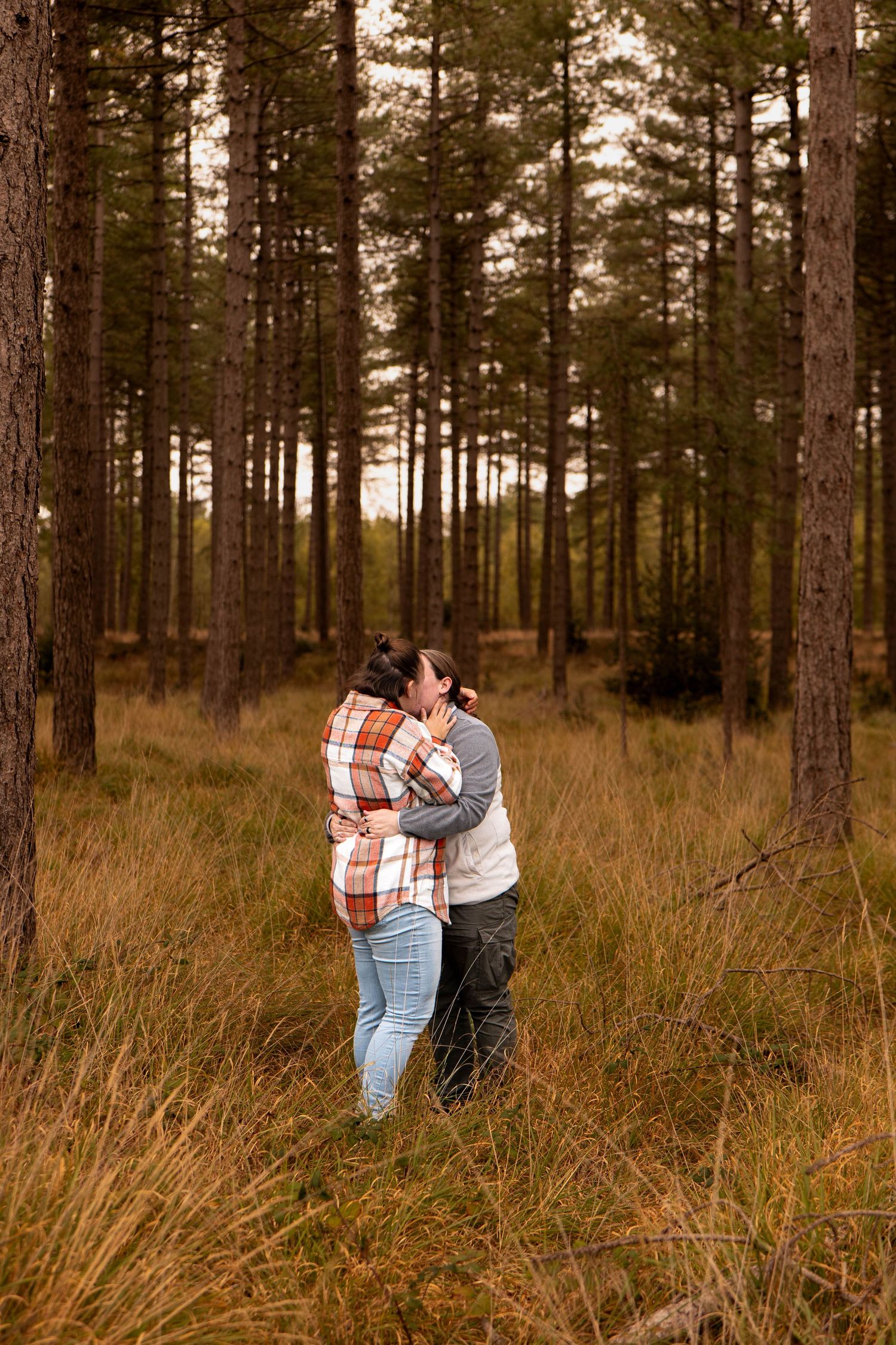 Couple kissing during documentary style session