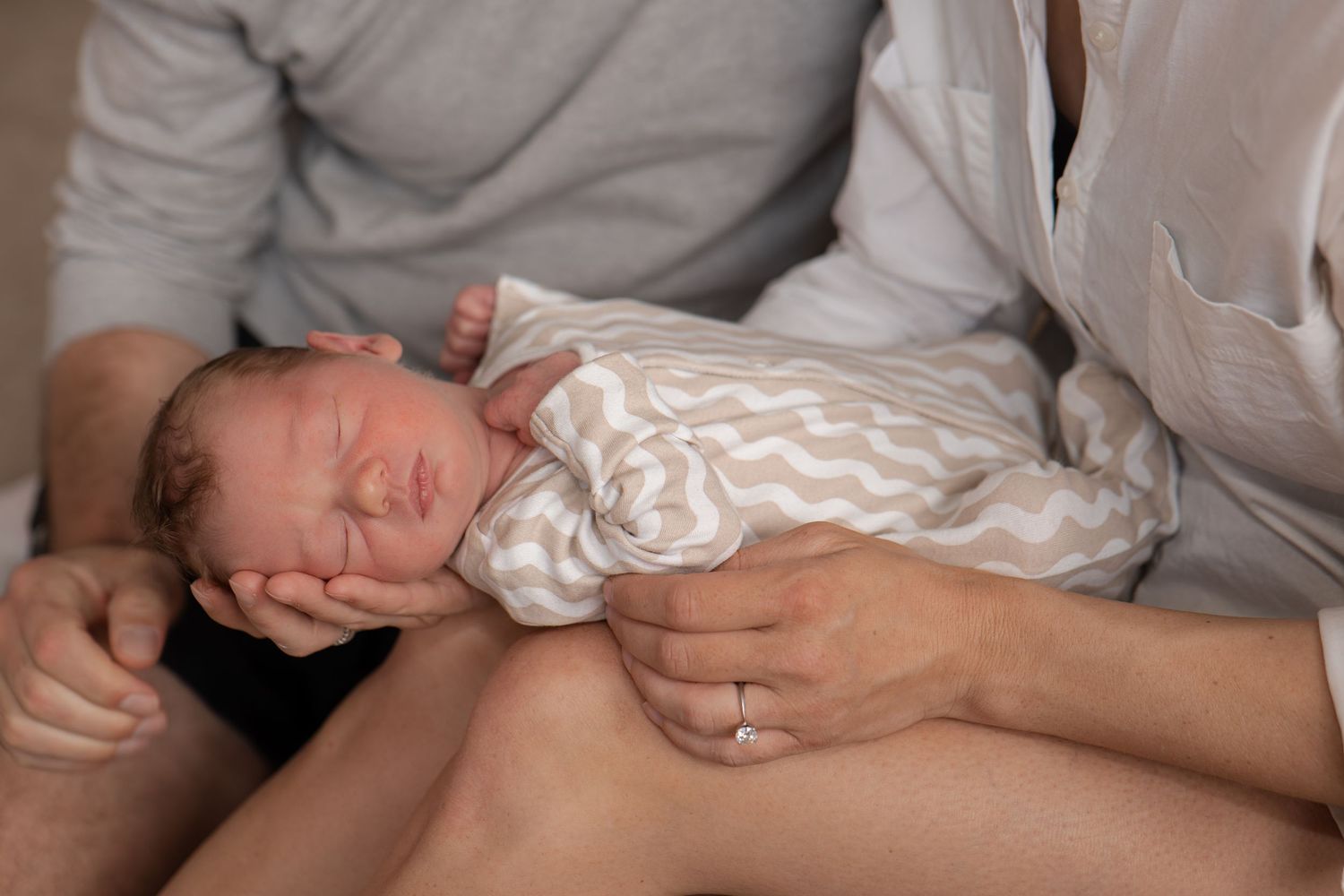 Authentic family moments with newborn baby in Dorset, UK