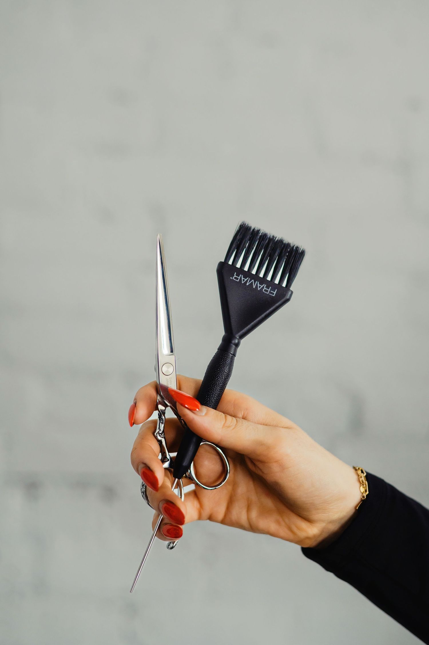 Branding photography hairstyles tools held in hand. Ottawa Branding Photographer