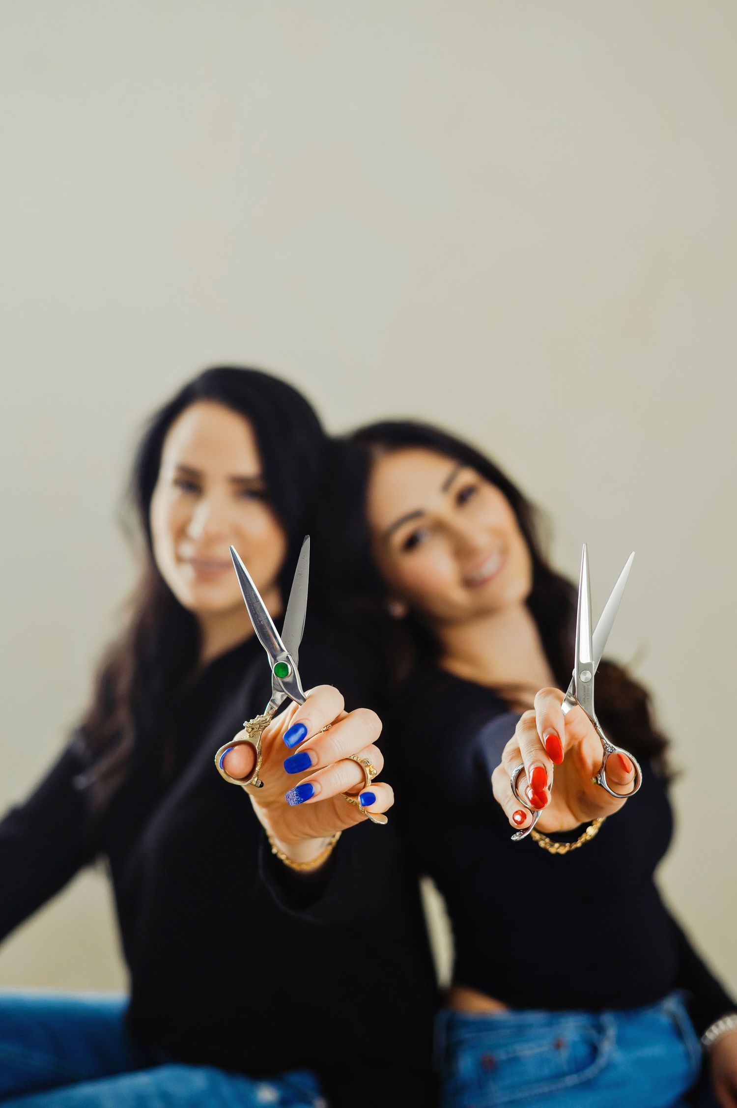 Branding photography hairstylist holding scissors. Ottawa Branding Photographer