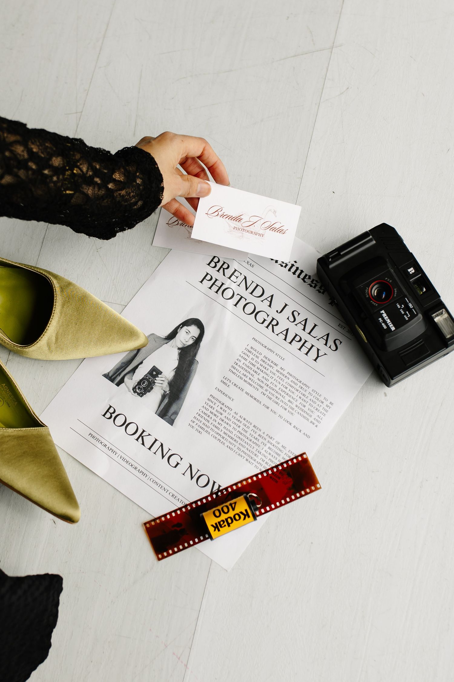 branding flat lay for photography
