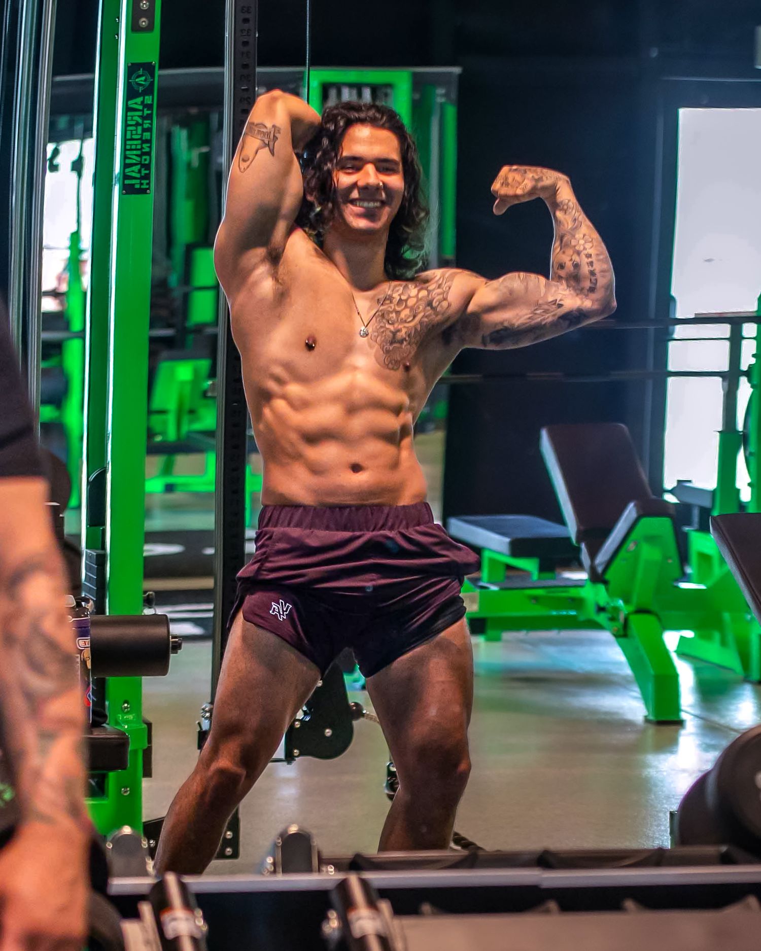 IFBB NPC Austin San Antonio Houston Dallas New Mexico Texas  boudoir sexy wellness physique bodybuilder gym muscles pose biceps triceps