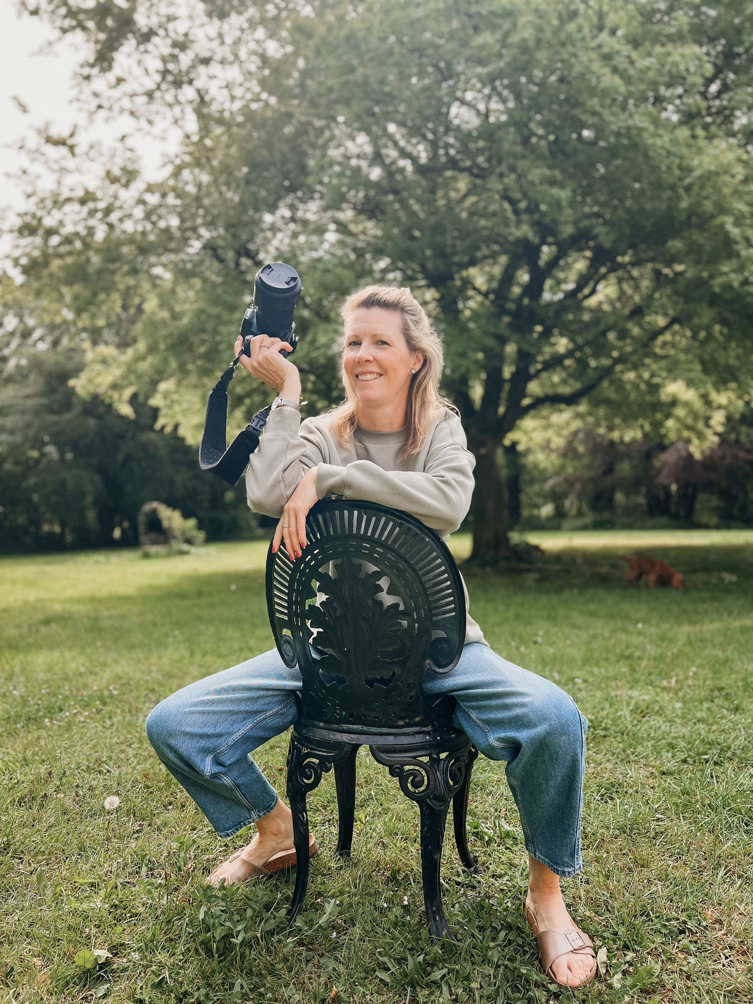 me with my camera in my garden