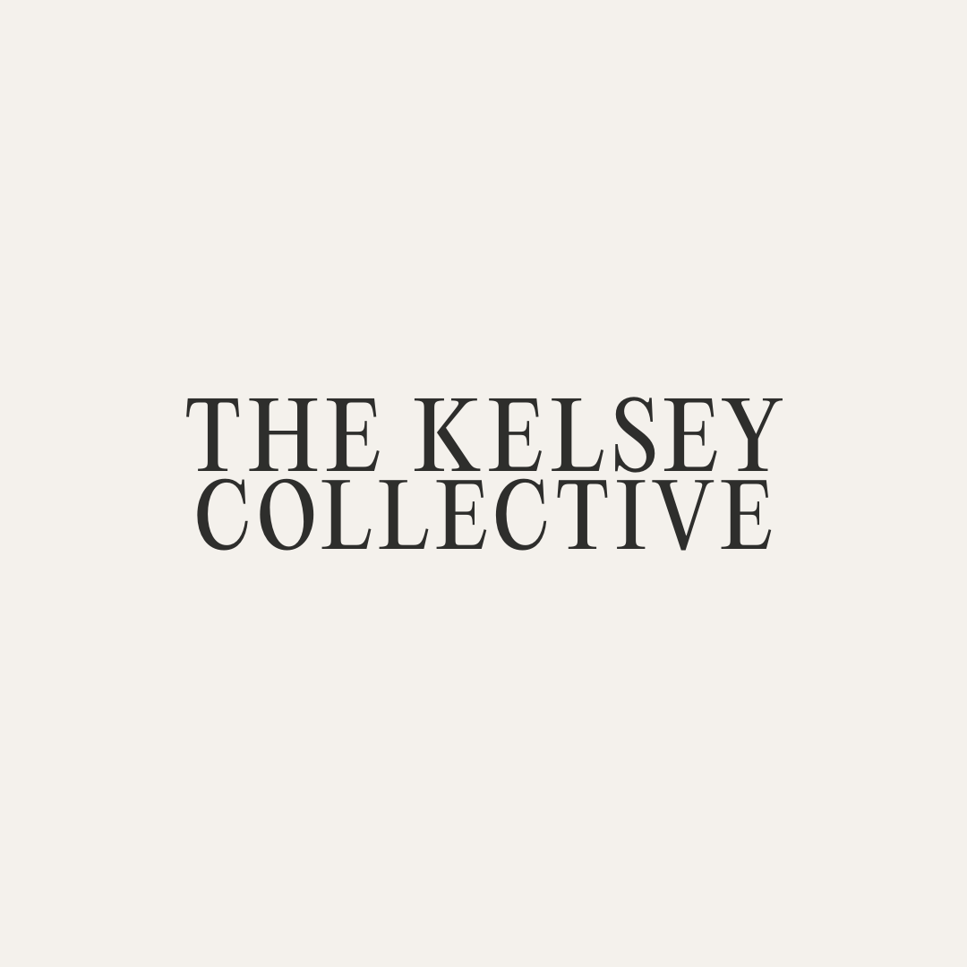 The Kelsey Collective logo in dark serif font on a light beige background.