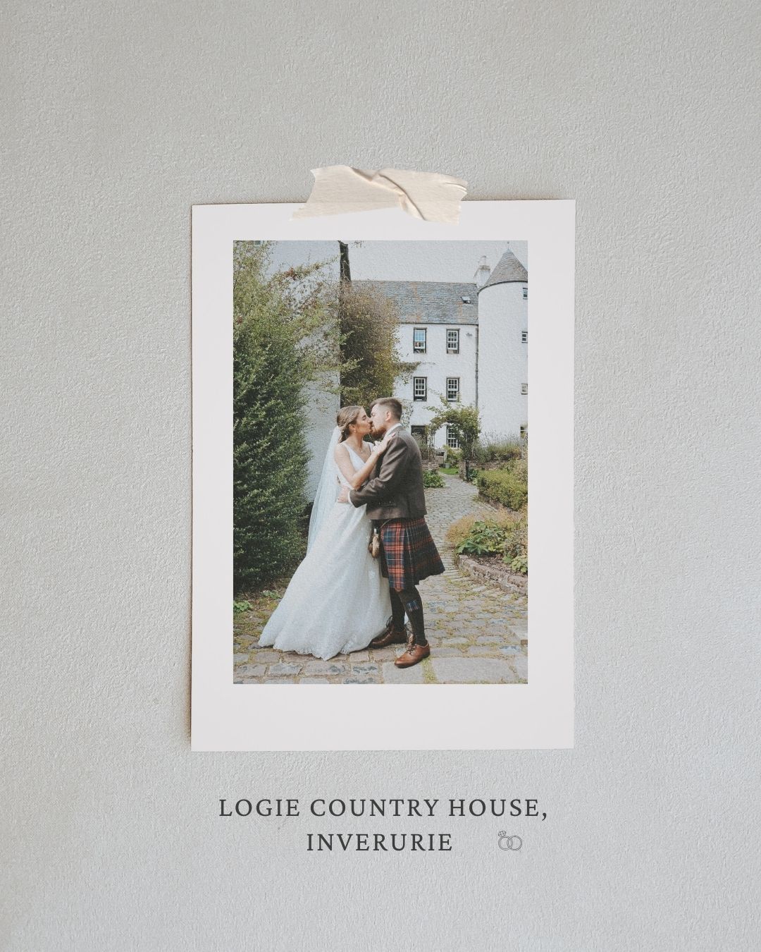 A wedding photo at Logie Country House in Inverurie. Aberdeen-wedding-photographer-Logie house