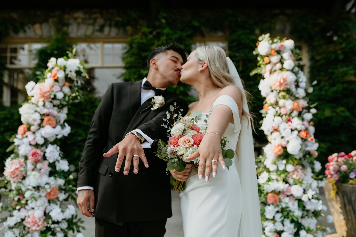 Intimate portrait bride and groom Vancouver