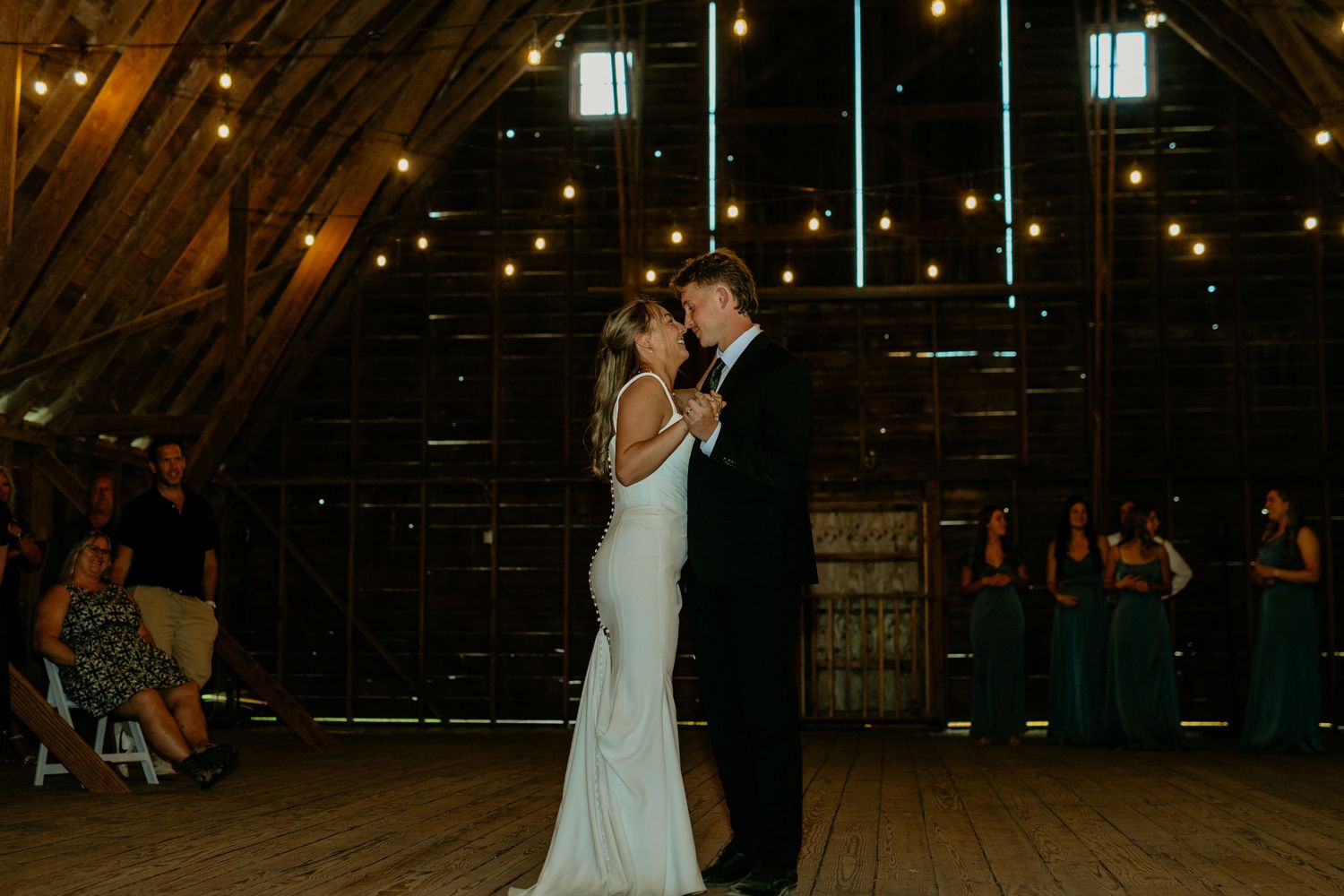 Bride and groom hugging Fraser Valley wedding