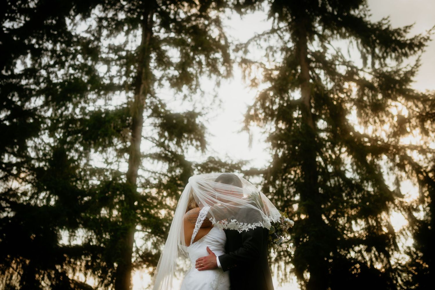 Couple walking hand-in-hand Vancouver wedding