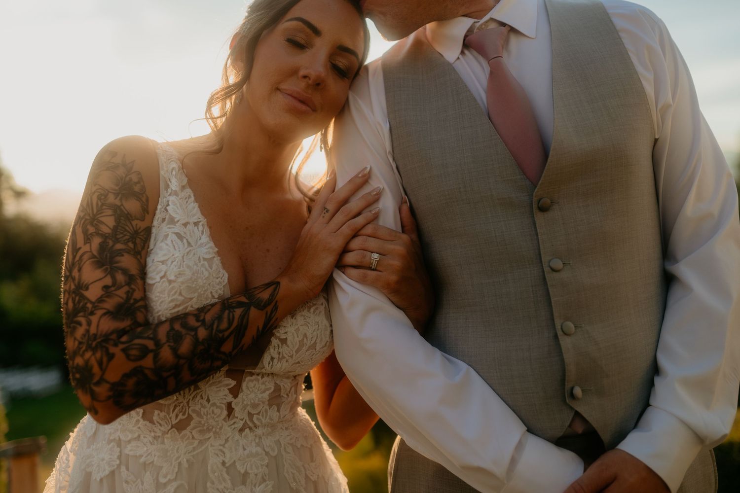 Groom reaction emotional ceremony Fraser Valley